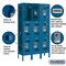 Salsbury Industries 3 Tier Vented Locker, 36"Wx66"Hx12"D, 9 Door, Blue, Unassembled 73352BL-U - alternate 3